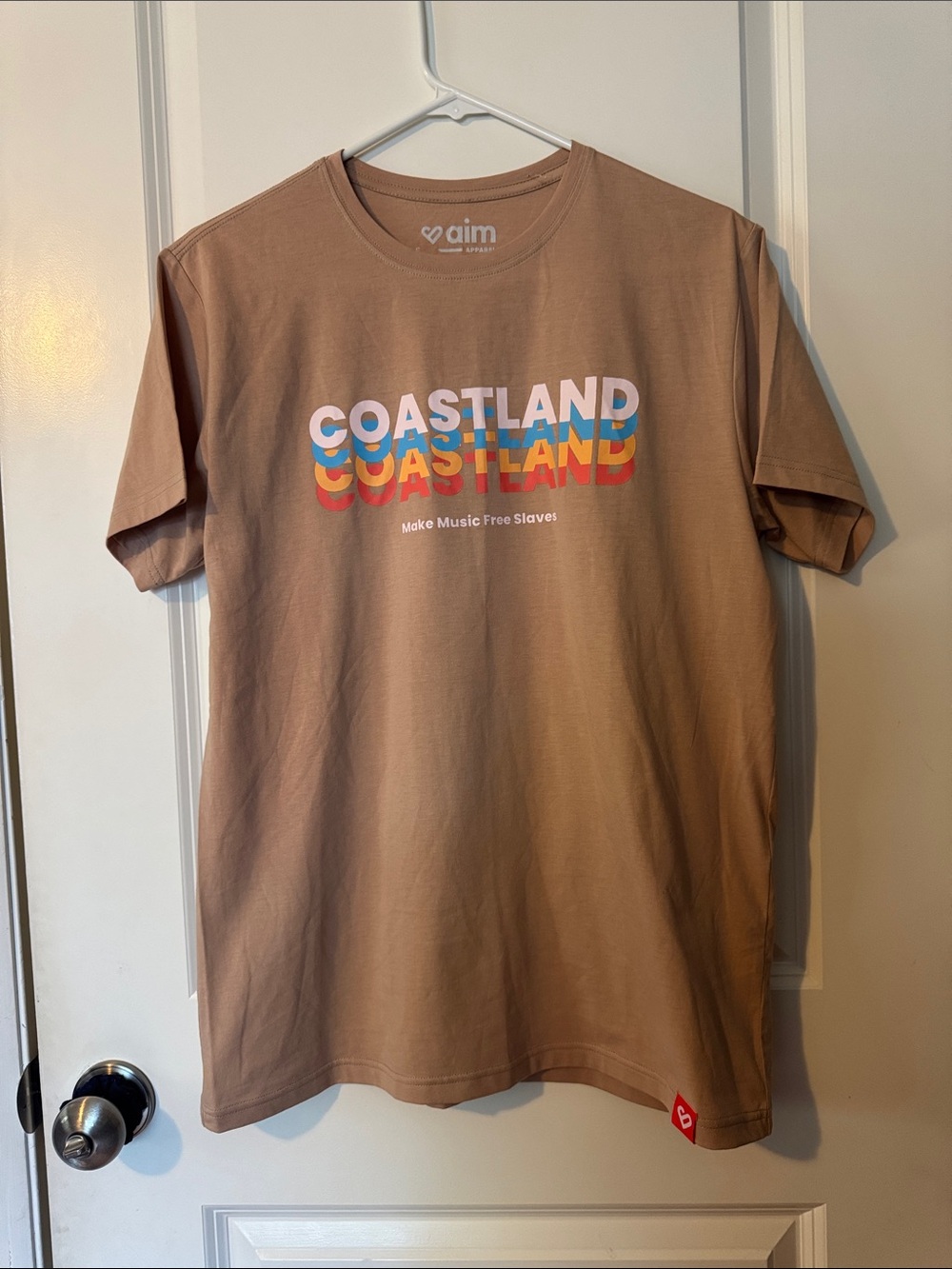 RETRO COASTLAND Tan‎ men/ unisex T shirt size sm